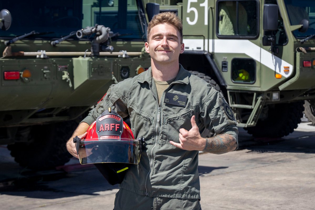 U.S. Marine Corps Sgt. Gaven Skyles, an aircraft rescue and firefighting specialist with Headquarters and Headquarters Squadron, Marine Corps Air Station Miramar, was recently named the 2024 USMC Military Firefighter of the Year. Read article here: dvidshub.net/r/cjujmi