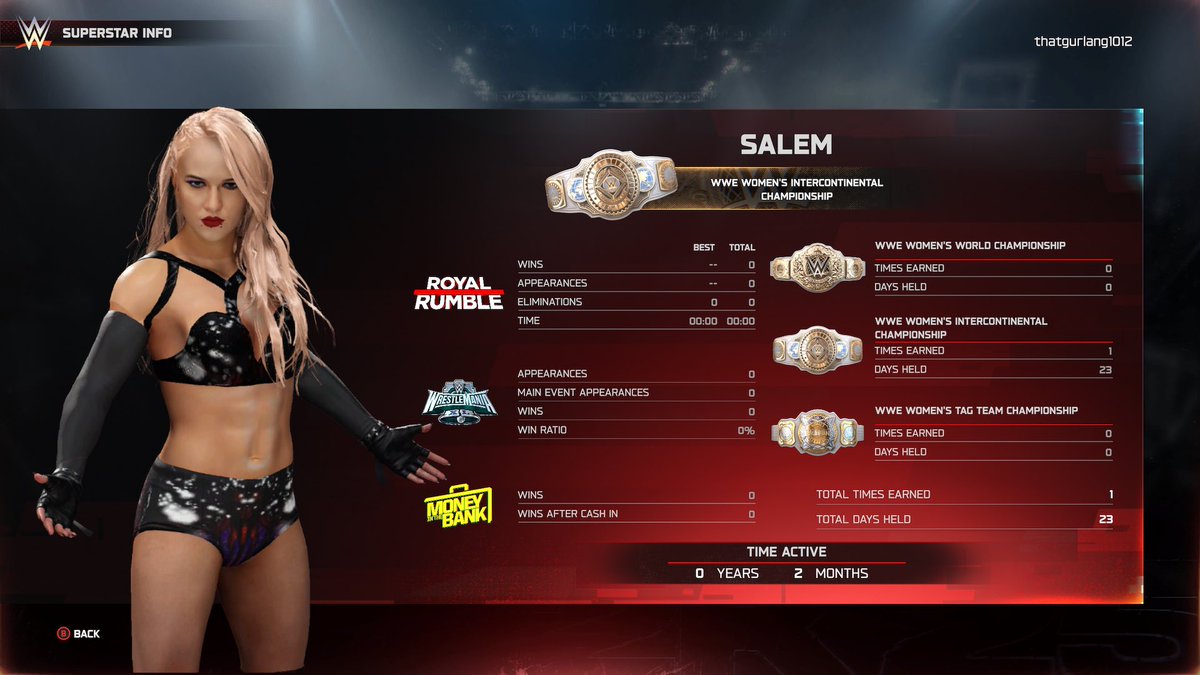 Queen Salem (@salemthestar2k) on Twitter photo Been away for a bit, been playing around on universe player mode and currently holding the woman’s intercontinental championship :))) Been away for a bit, been playing around on universe player mode and currently holding the woman’s intercontinental championship :)))