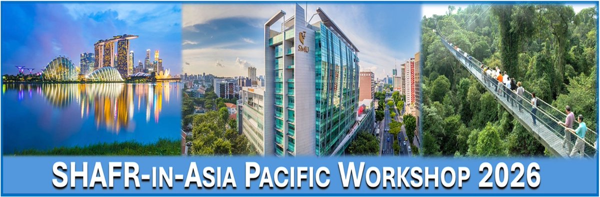 CFA: The SHAFR-in-Asia Pacific Workshop is accepting applications to participate in their 2026 Workshop at Singapore Management University! Full details at the link below.

App Deadline: Oct. 1, 2025 
Workshop: March 3-4, 2026 
tinyurl.com/37j66cka