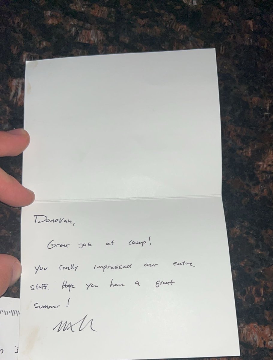 DonovanJ08's tweet image. Thanks for hand written letter!! @CoachKohn12
@SienaHeightsFB @UticaHighFB