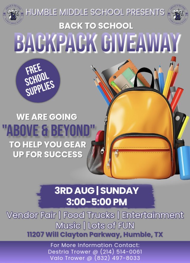 HumbleISD_HMS's tweet image. You don’t want to miss this AMAZING community event!