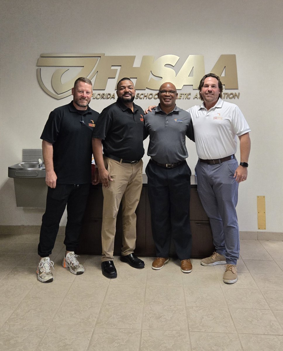 Great meeting today with the <a href="/FHSAA/">FHSAA</a>. Craig understands the concerns about recruiting, rankings, and compensation. We will have him on Spaces next month so he can let coaches across the state know how they plan on fixing some of these issues.

#PayFLCoches
#SupportFLCoaches