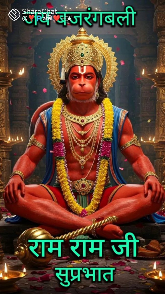 लाल देह लाली लसे, अरु धरि लाल लंगूर!
बज्र देह दानव दलन जय जय जय कपि सूर!!
                            श्री हनुमान जी महाराज की कृपा दृष्टि से आपका दिन शुभ और मंगलमय हो! 
#जय_जय_सियाराम 🚩
#ॐ_हं_हनुमंते_नमः🚩
#जय_बजरंगी 🚩
#जय_हनुमान 🚩
#शुभ_मंगलवार_वंदन 🚩🥀🌿🙏