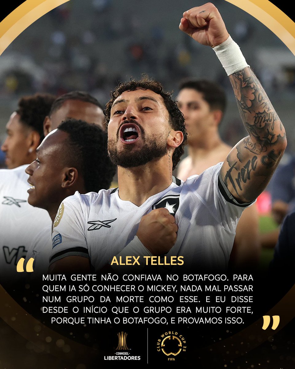 🤩 O atual campeão da CONMEBOL #Libertadores é GLORIOSO, né, Alex Telles? 🔥

⭐️ <a href="/Botafogo/">Botafogo F.R.</a> 

#FIFACWC #GloriaEterna
