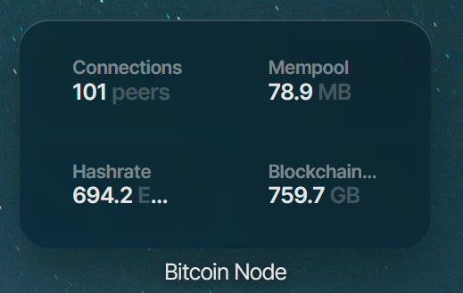 SlicedBread00's tweet image. First time getting over 100 on my @umbrel node.