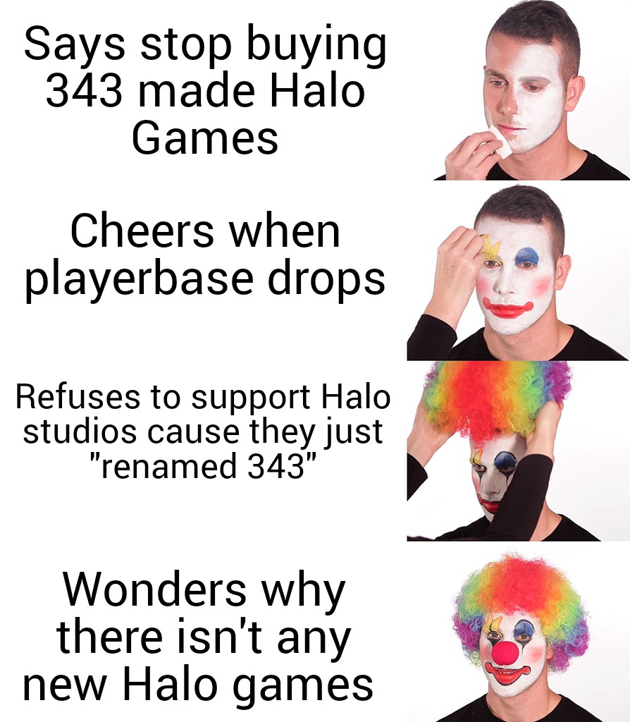 OSOKKRONOS's tweet image. People only mainly hate @Halo cause they dont get armor free, they never complain about game play or mechanics, its always the "monetization" nobody is forcing you to buy anything.
What happened to people playing for fun? Not playing for cat ears so your Spartan becomes a furry