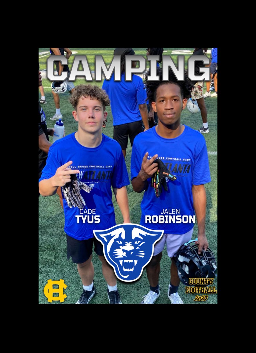 Harris County Football (@countyfootball1) on Twitter photo These two rising Sophomores attended the Dell McGee camp at Georgia State over the weekend. They did their thing and turned heads. Way to represent County football guys! <a href="/Coach_Twatson66/">Tommy Watson</a> <a href="/RecruitGeorgia/">Recruit Georgia</a> <a href="/PrepRedzoneGA/">Prep Redzone Georgia</a> <a href="/BigFaceSportss/">BigFaceSports, (Recruiting & Scouting)</a> <a href="/Get__Recruited/">Get Recruited</a> <a href="/BrooksAustinBA/">Brooks Austin</a> These two rising Sophomores attended the Dell McGee camp at Georgia State over the weekend. They did their thing and turned heads. Way to represent County football guys! <a href="/Coach_Twatson66/">Tommy Watson</a> <a href="/RecruitGeorgia/">Recruit Georgia</a> <a href="/PrepRedzoneGA/">Prep Redzone Georgia</a> <a href="/BigFaceSportss/">BigFaceSports, (Recruiting & Scouting)</a> <a href="/Get__Recruited/">Get Recruited</a> <a href="/BrooksAustinBA/">Brooks Austin</a>