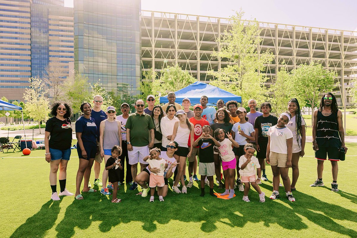 The Baylor College of Medicine Lung Institute gathered recently at TMC3 Helix Park to host a kickball game even in the triple digit weather! Those who care for patients with lung disease  bonding over popsicles, family time and sports!