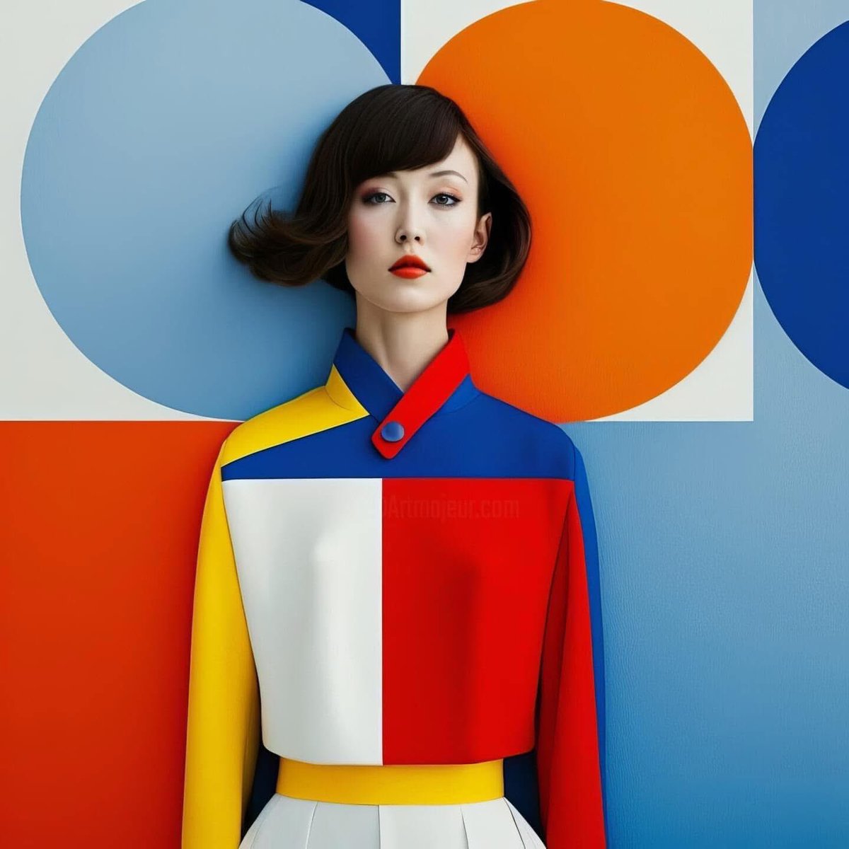 Homenaje a Mondrian ( y Vasarely agregaría ) , por Franck Gerard.
