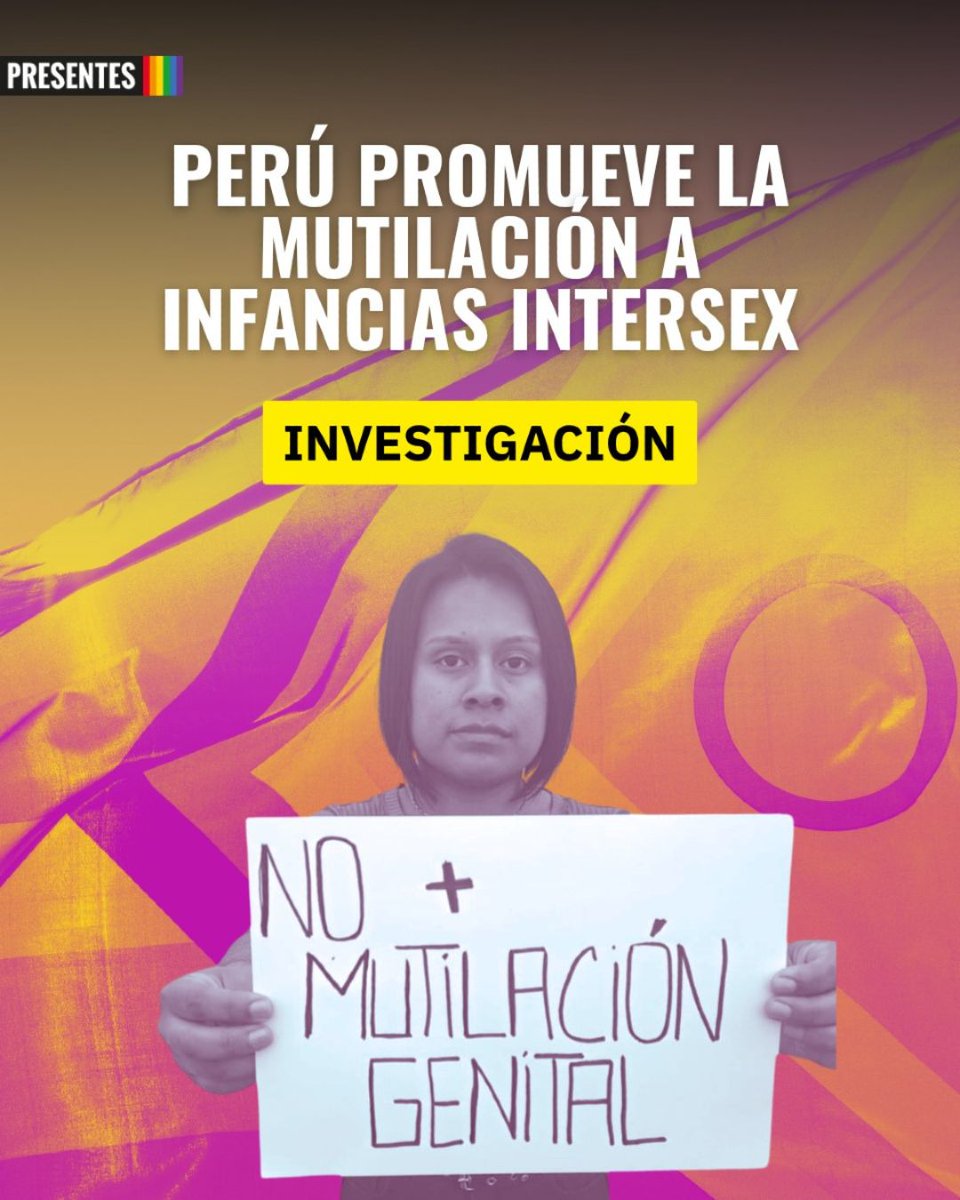 🔗 🟣Perú promueve la mutilación a infancias intersex
agenciapresentes.org/peru-promueve-…

#Intersexual #DerechosHumanos #AltoALaMutilaciónGenital