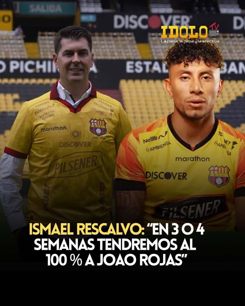 Rescalvo afirmó que Rojas vuelve en 3 o 4 semanas‼️