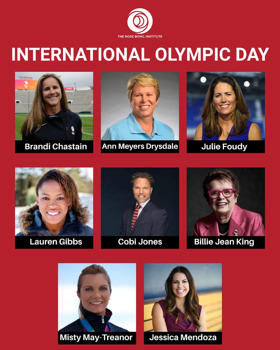 Celebrating our Advisory Board Olympians this International Olympic Day—thank you for continuing to inspire future generations. 🇺🇸🏅 

#OlympicDay #RoseBowlInstitute