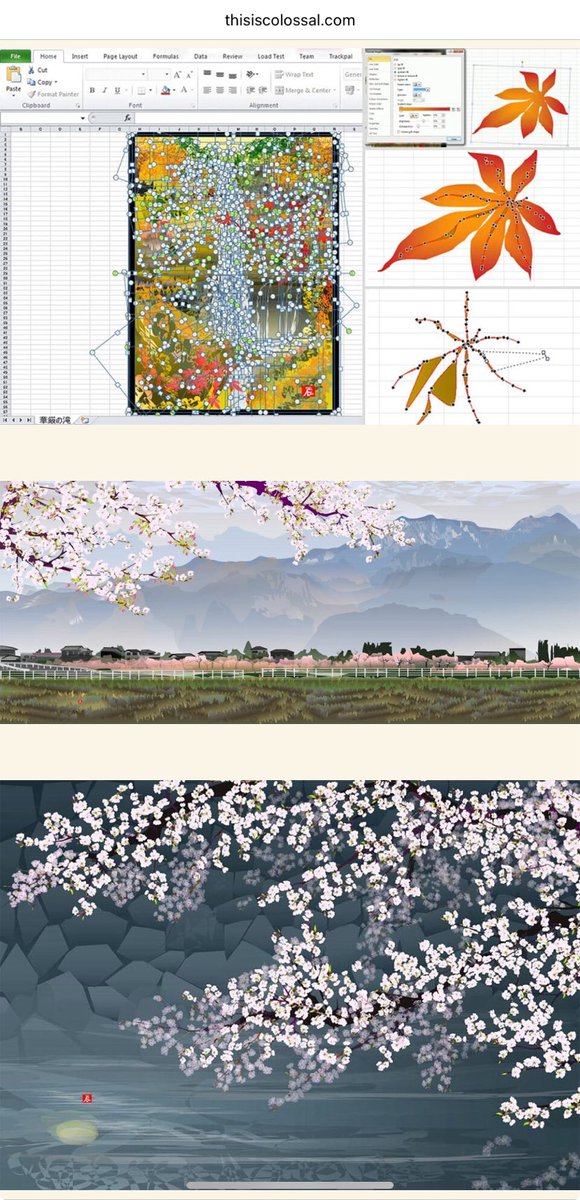 Selamat pagi, 

Kembali mengingatkan, Sebaik-baiknya bekal di dunia adalah kemampuan excel/spreadsheet. 

Source: 

121clicks.com/inspirations/j…

thisiscolossal.com/2017/12/tatsuo…