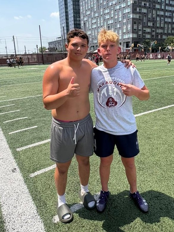 ClayFreemanQB14's tweet image. Amazing time at the St. Peter's Prep football camp with my guy @TinoLombardo98