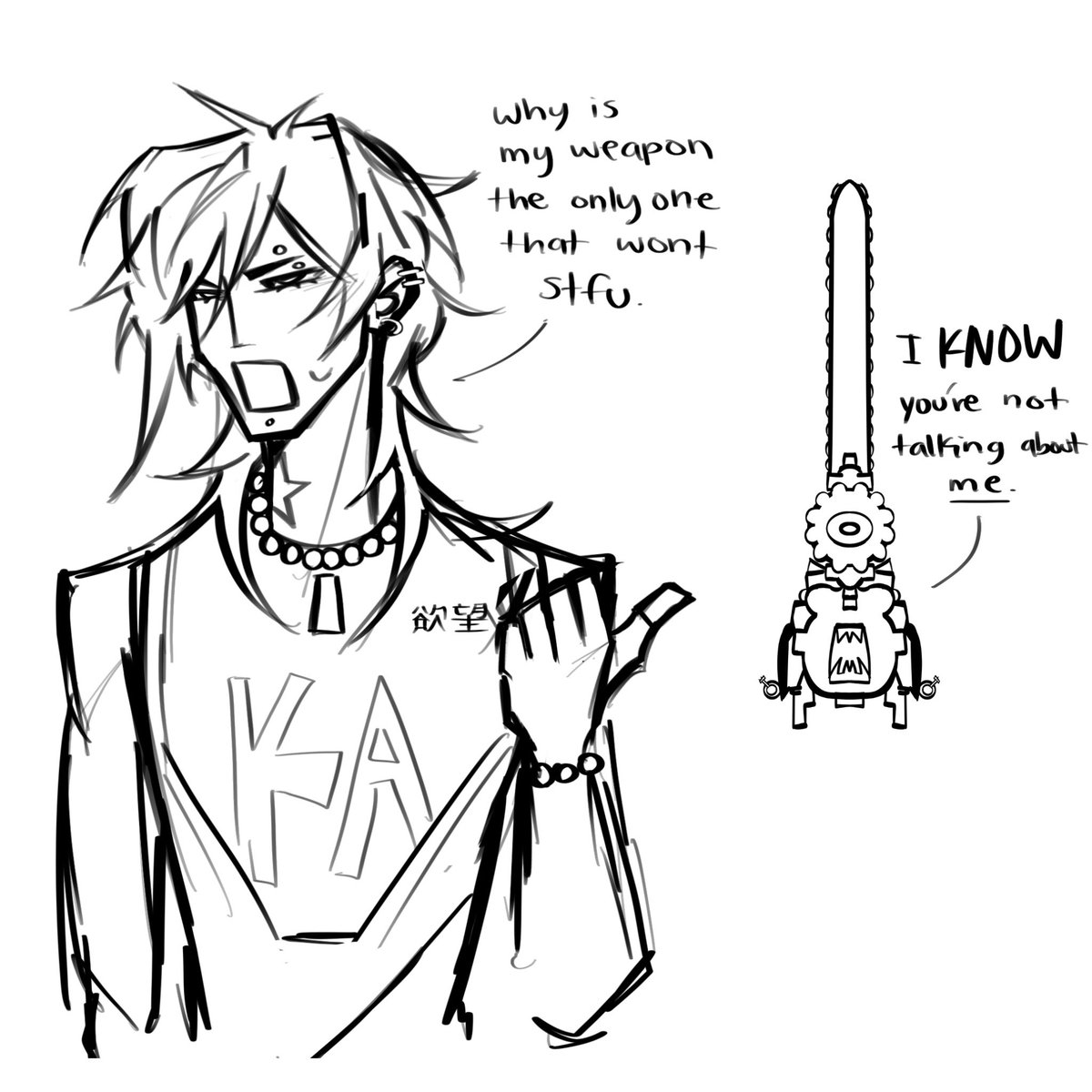 akimirarin's tweet image. Wolfe doodle #oc