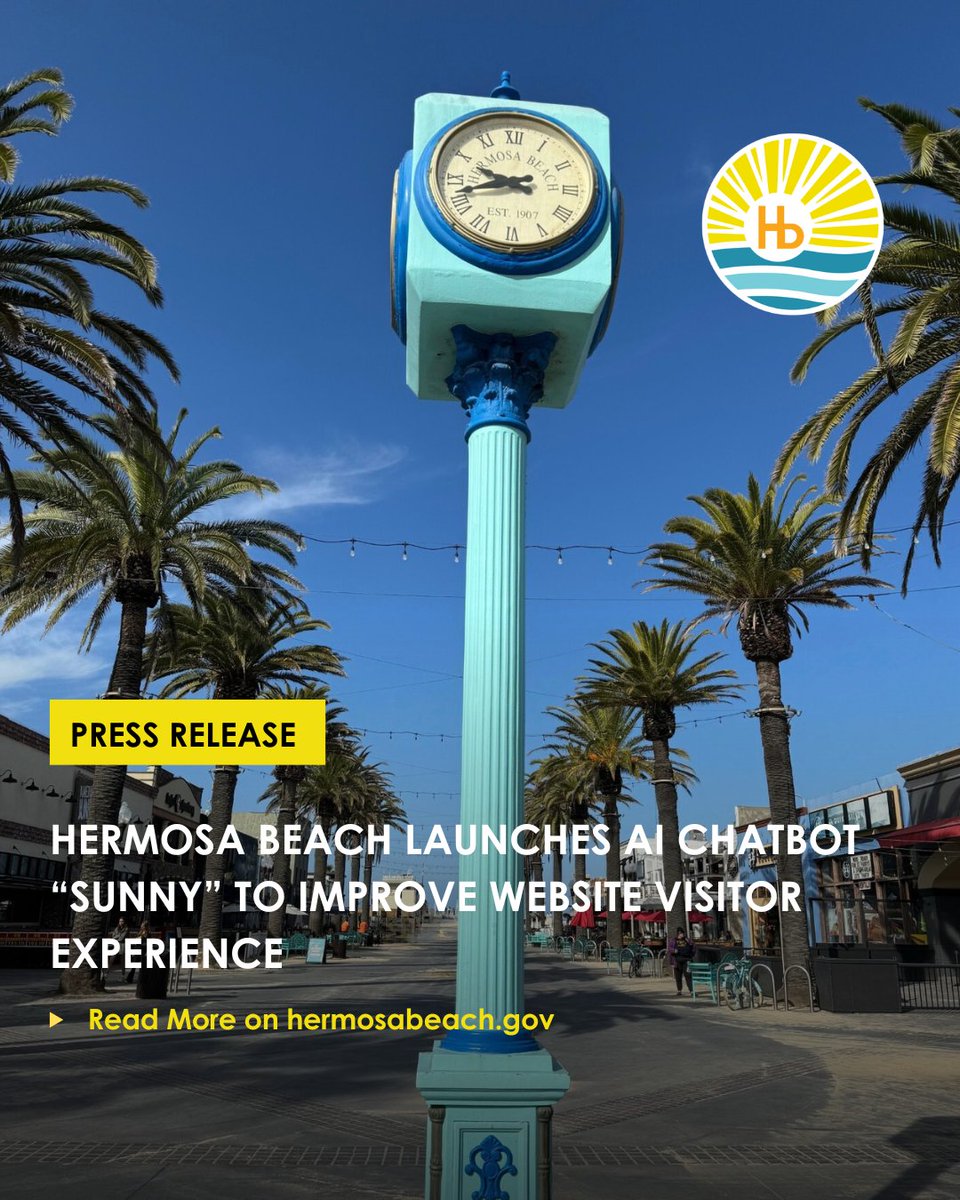 📢 Press Release: Hermosa Beach launches AI chatbot “Sunny” to improve website visitor experience. For more information, visit loom.ly/nHHn1-0.