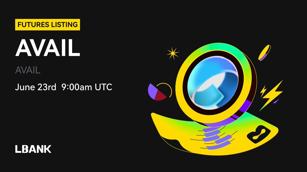 🦅 $AVAIL (AVAIL) contrato perpétuo USDT-M com até 50x de alavancagem será lançado às 09:00 do dia 23 de junho de 2025 (UTC).

🔥 Prepare-se para fazer trading do futuro na #LBank!

💻 Comece a fazer trading: lbank.com/futures/availu…  
📈 Detalhes: support.lbank.com/hc/en-gb/artic…