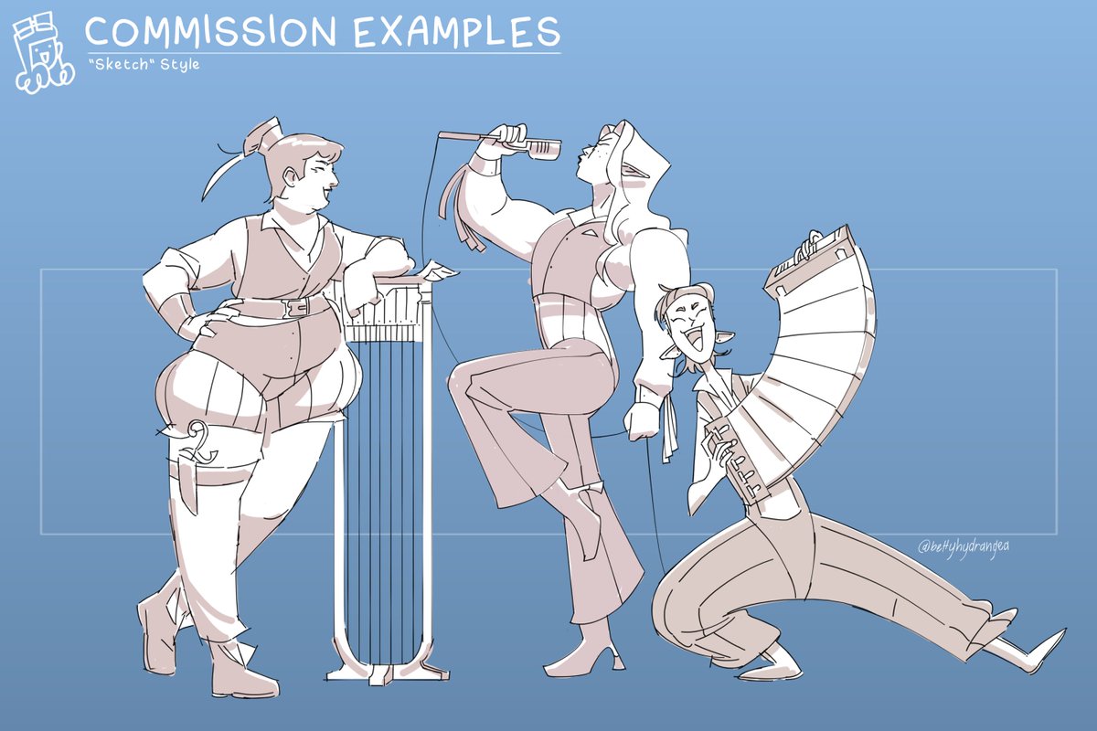 bettyhydrangea's tweet image. commissions are open ! 💫 #commissions #commissionsopen #commissionsheet #dungeonsanddragons #horseracetests #fanart #comics
