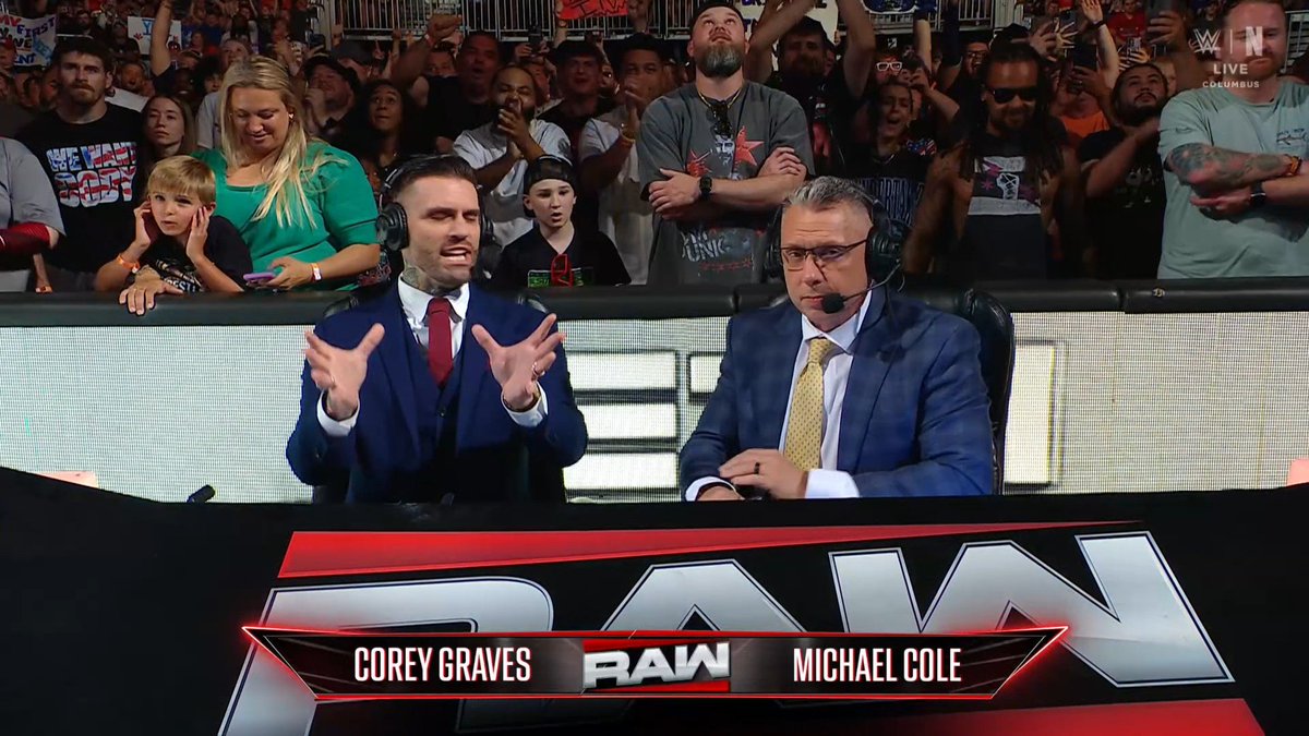 Corey Graves once again filling in for Pat McAfee on tonight's Raw