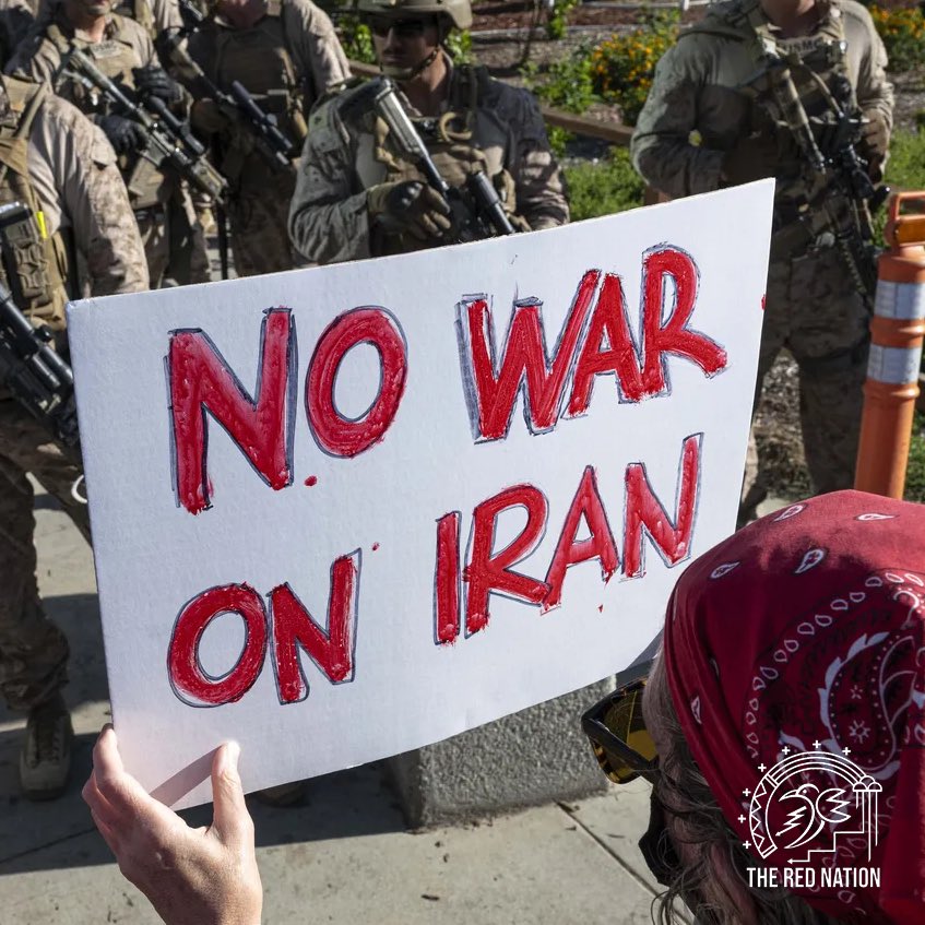 The Red Nation #TheRedDeal (@the_red_nation) on Twitter photo The Red Nation Podcast 🎙️⚡️
No War on Iran! w/ Nina Farnia and Ali Alizadeh
<a href="/nickwestes/">Nick Estes</a>, @ninafarnia, and <a href="/ali7adeh/">Ali Alizadeh</a> discuss the Zionist aggression on Iran and the looming specter of the US joining the war.
therednation.org/the-red-nation… The Red Nation Podcast 🎙️⚡️
No War on Iran! w/ Nina Farnia and Ali Alizadeh
<a href="/nickwestes/">Nick Estes</a>, @ninafarnia, and <a href="/ali7adeh/">Ali Alizadeh</a> discuss the Zionist aggression on Iran and the looming specter of the US joining the war.
therednation.org/the-red-nation…