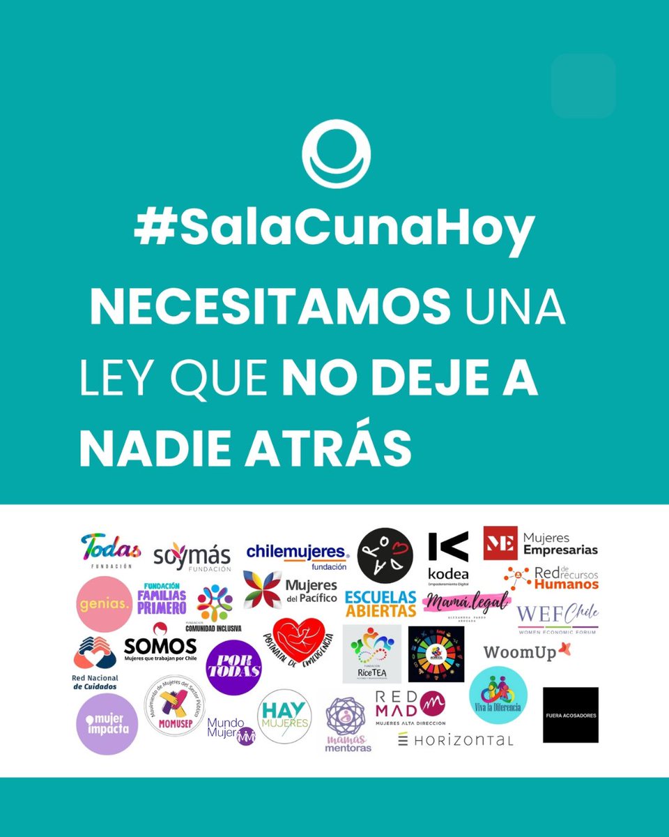 🧸 ¿Quién accede hoy al derecho a sala cuna? Muy pocas personas.

La ley actual excluye a quienes trabajan sin contrato y discrimina por género. Urge una #SalaCunaUniversal, sin distinción.

✍️ Firma la carta abierta: forms.gle/MHSLuoSK4MLv8q…
#SalaCunaHoy #Conciliación