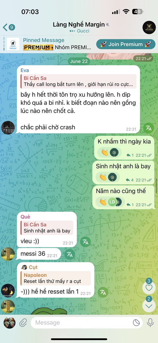 Timing của tổ nghề là năm nào 24/6 sinh nhật A Bi là cũng phải Pump . Nhắc lại thuyết âm mưu mới nhất từ buổi live tuần trước , Sẽ sớm có thoả thuận ngừng bắn để market giật lên . Hôm nay SN a Bi chính thức done .
#LangNgheMargin