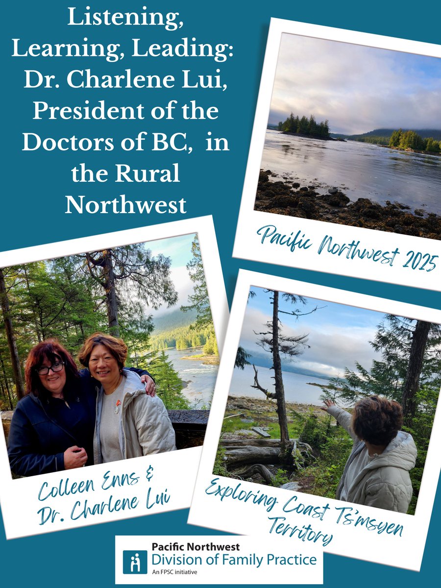 PNW DoFP Locum Network (@pnwlocumnetwork) on Twitter photo The <a href="/PNWDivision/">PacificNorthwest DFP</a> is thrilled to have Dr. Charlene Lui, President of <a href="/DoctorsOfBC/">Doctors of BC</a>, touring the beautiful rural northwest today, on Coast Ts’msyen Territory in Prince Rupert! This visit reflects her deep commitment to rural health & to truly listening to our physician voices. The <a href="/PNWDivision/">PacificNorthwest DFP</a> is thrilled to have Dr. Charlene Lui, President of <a href="/DoctorsOfBC/">Doctors of BC</a>, touring the beautiful rural northwest today, on Coast Ts’msyen Territory in Prince Rupert! This visit reflects her deep commitment to rural health & to truly listening to our physician voices.