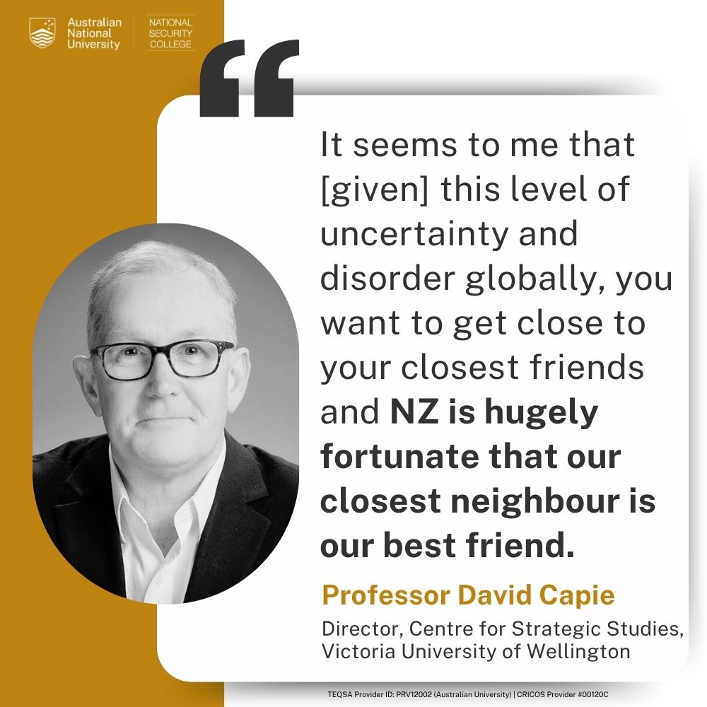 ANU National Security College (@nsc_anu) on Twitter photo New podcast🎙️
How can #NZ and #Australia strengthen their alliance to face shared security challenges, amidst #US uncertainty and strategic competition with #China?
<a href="/davidcapie/">David Capie</a> and Nicholas Khoo join <a href="/DavidMAndrews/">David M. Andrews</a> to discuss NZ’s evolving foreign and defence policy.
Listen⤵️ New podcast🎙️
How can #NZ and #Australia strengthen their alliance to face shared security challenges, amidst #US uncertainty and strategic competition with #China?
<a href="/davidcapie/">David Capie</a> and Nicholas Khoo join <a href="/DavidMAndrews/">David M. Andrews</a> to discuss NZ’s evolving foreign and defence policy.
Listen⤵️