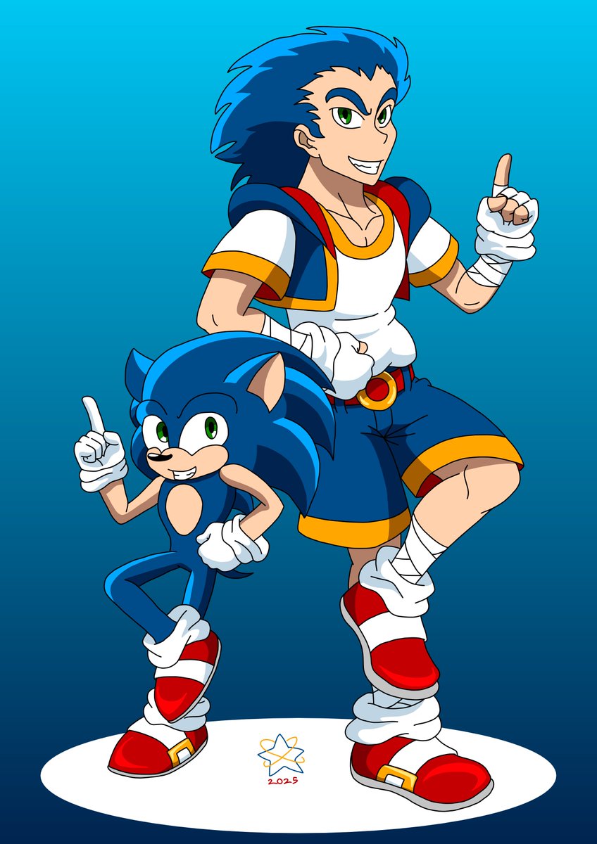 Happy Birthday, Sonic The Hedgehog!
My inspiration to draw art and my first ever video game series i've played.
Unfortunately i didn't make anything new for this occasion, but here's my art i did couple month's ago of Sonic and my version of a human Sonic.
#Sonic34th #Sonic