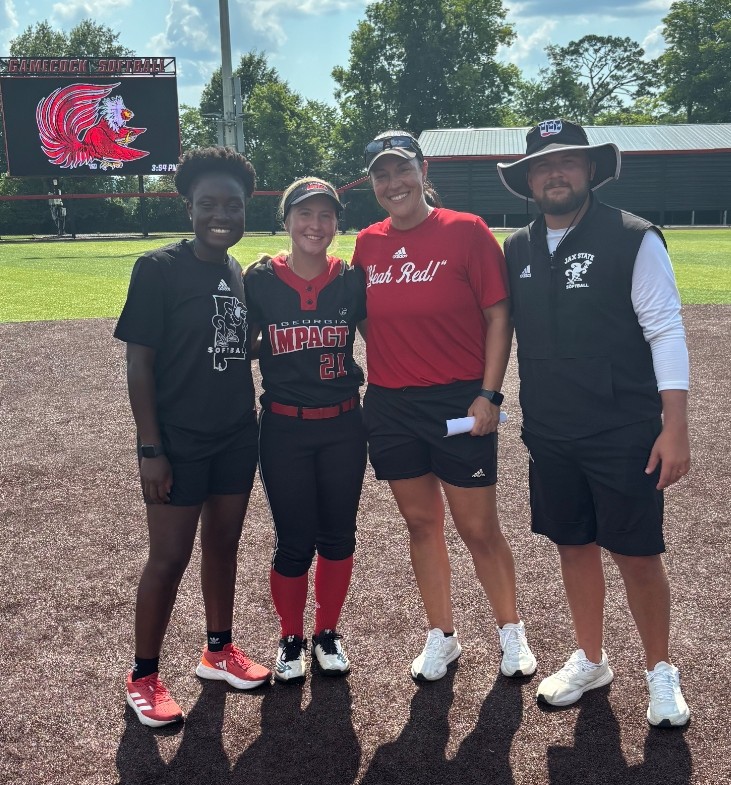 crgatewood2's tweet photo. Thank you @JulieBoland5, @CoachSims_JSU, @GarrettSkelton5 and @JaxStateSB for an amazing day! I loved the whole vibe from the coaches and the camp! Can't wait to be back! @ga_impact09 @Impact_Hupp https://t.co/8oLFoENzm0