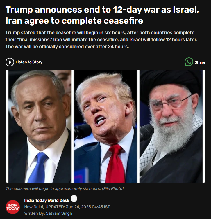 Wonder if the Trump Ceasefire is likely absurd. It would be really funny to see Trump's face when Israel strikes back.