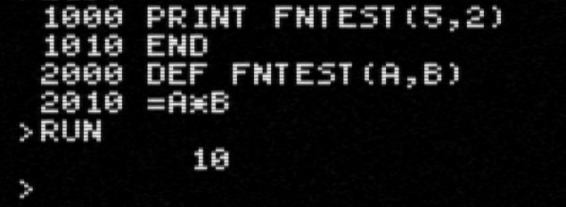 FF14_hando's tweet image. #BBX80 #bbcbasic
BASICでこういう風に関数が作れるのってプチコンで初めて体験したんだけど、80年頃すでに実装されていたBASICがあったんだね。