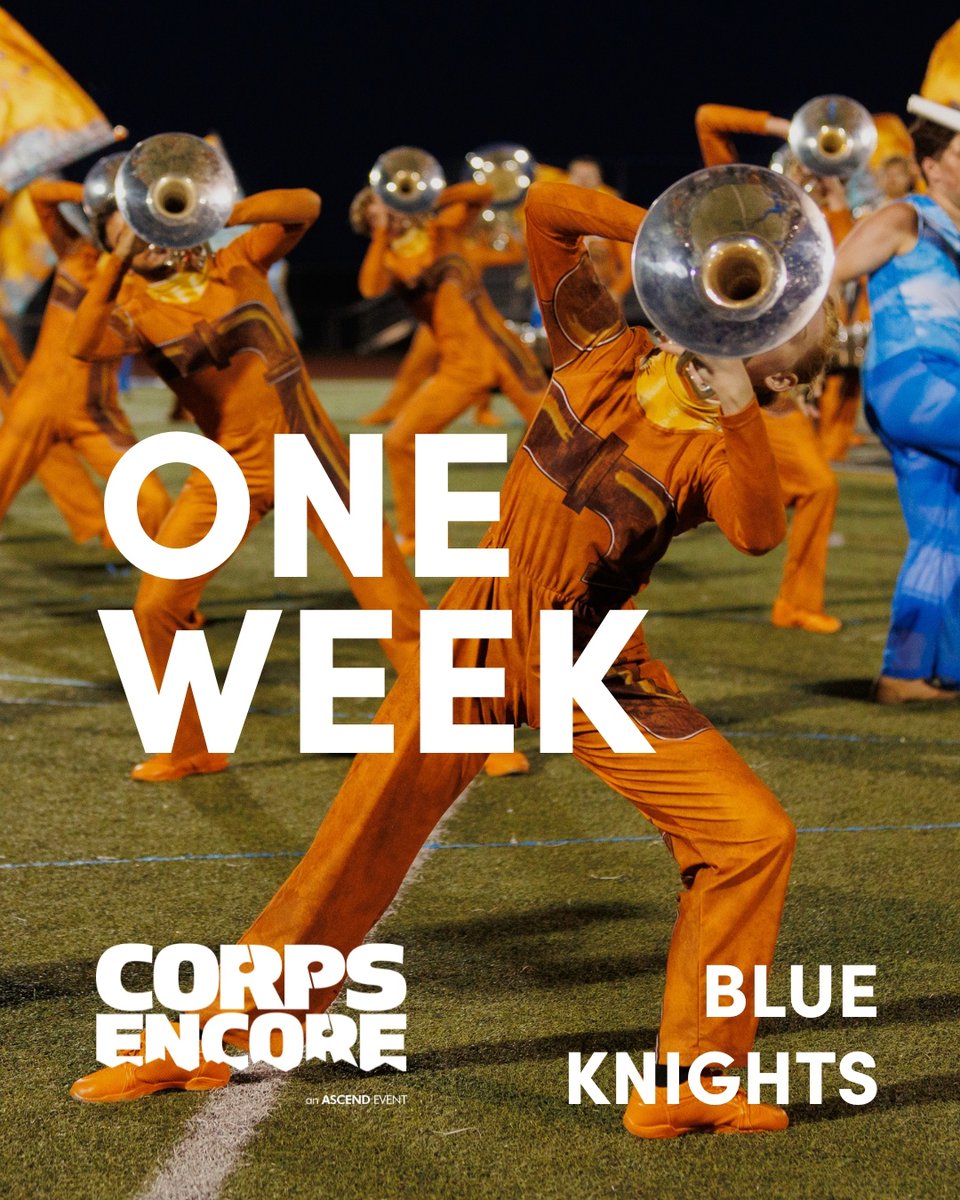 #DCI2025 Tour starts this week! 😁 Be one of the first to see "DRIP" at Corps Encore!

🎟️: tinyurl.com/CorpsEncore

#DRIP #BlueKnights #DrumCorps #CorpsEncore