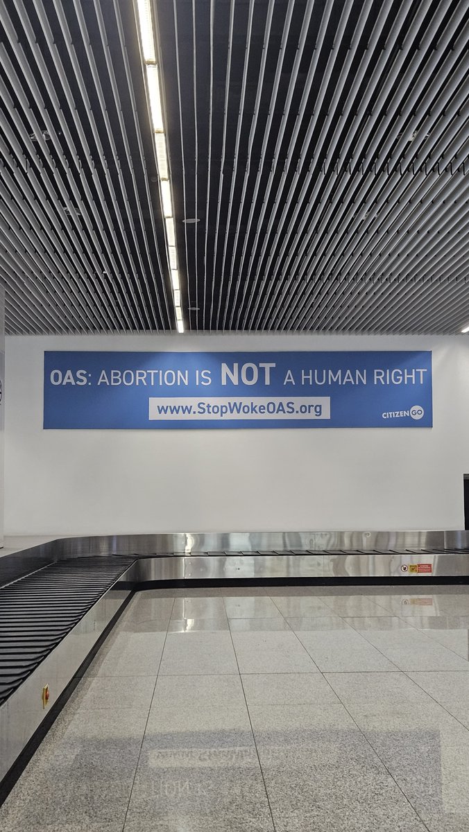 CitizenGOes's tweet image. En el aeropuerto les dejamos claro a los delegados que van llegando para la OEA que el aborto NO es un derecho