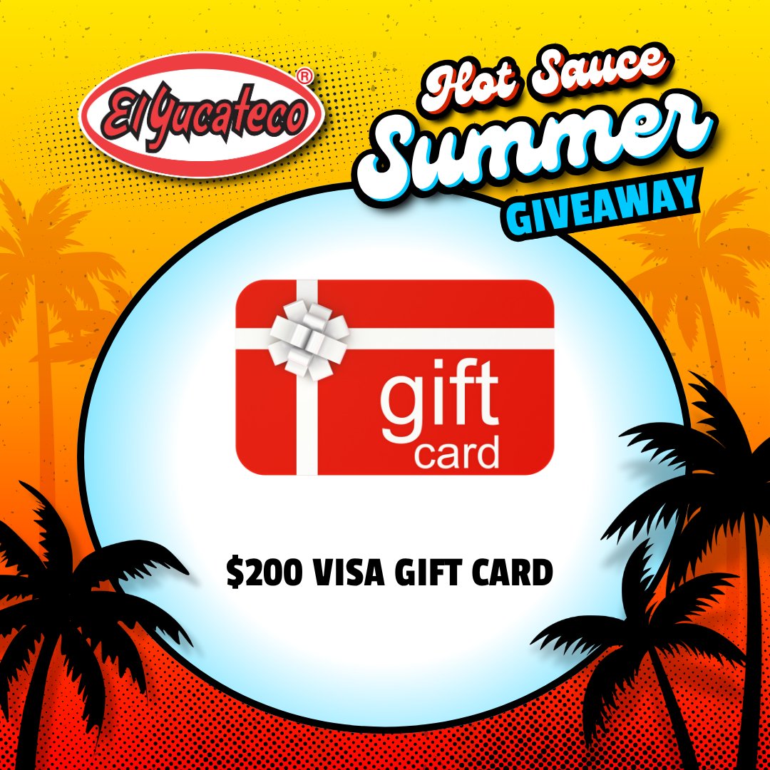 It's officially Hot Sauce Summer 2025 with El Yucateco! 

Week 5 - $200 Visa Gift Card - because everyone loves cold hard cash.

Not entered our giveaway yet? What are you waiting for!?

Click the link: amze.me/Nh-Ag and sign up today! IG users can go to our bio for a