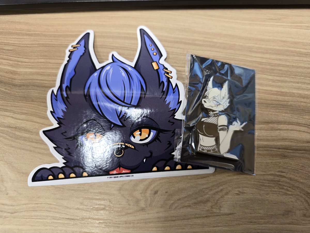Quasar (@somegalaxyfox) on Twitter photo Lovely pin and sticker that just got delivered from <a href="/squareapplearts/">panda gremlin ✨</a>. Love them, thank you so much! Lovely pin and sticker that just got delivered from <a href="/squareapplearts/">panda gremlin ✨</a>. Love them, thank you so much!