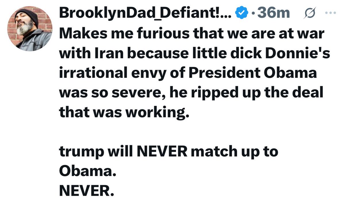The “deal that was working” gave Iran pallets of cash, let them keep enriching uranium, &amp; had sunset clauses that basically handed them nukes on a schedule 🤯 

Trump tore up Obama’s surrender letter, thank God!

You clowns just hate that he had the guts to do it 🤡