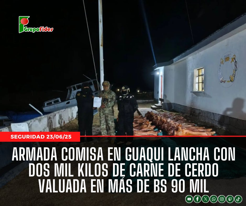 🟩 #GrupoFides | #RadioFidesLaPaz El cargamento, valuado en más de Bs. 90.000, no contaba con documentación ni tripulación a bordo.
Lea la nota aquí 👉 radiofides.com/es/armada-comi…