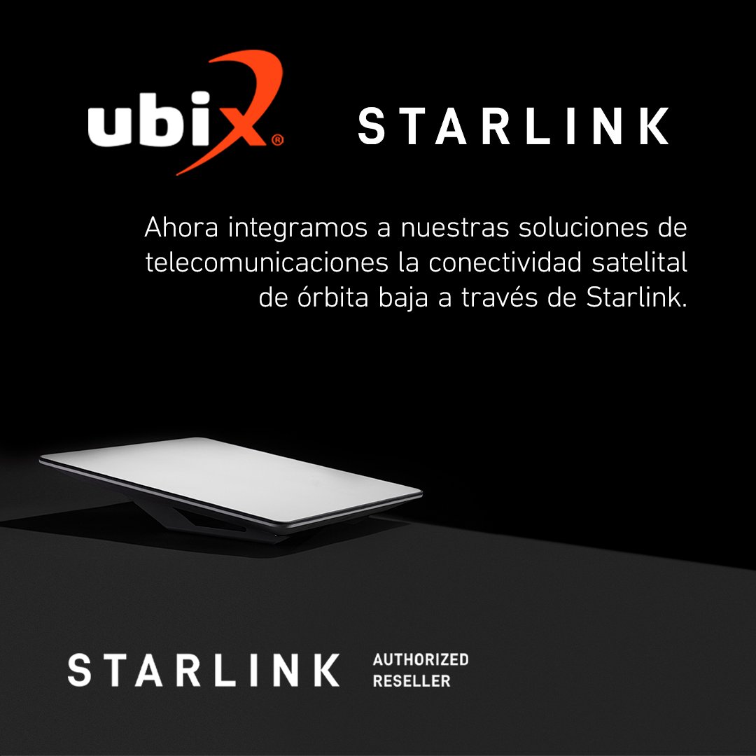 ubixinternet's tweet photo. ๐ Ubix es ahora Authorized Starlink Reseller en Mรฉxico.
Ampliamos nuestras soluciones de telecomunicaciones con tecnologรญa satelital de รณrbita baja de รบltima generaciรณn, mejorando la conectividad empresarial. ๐๐ก
#Ubix #Starlink #SpaceX #Conectividad #Telecomunicaciones https://t.co/PCTl01P7E8