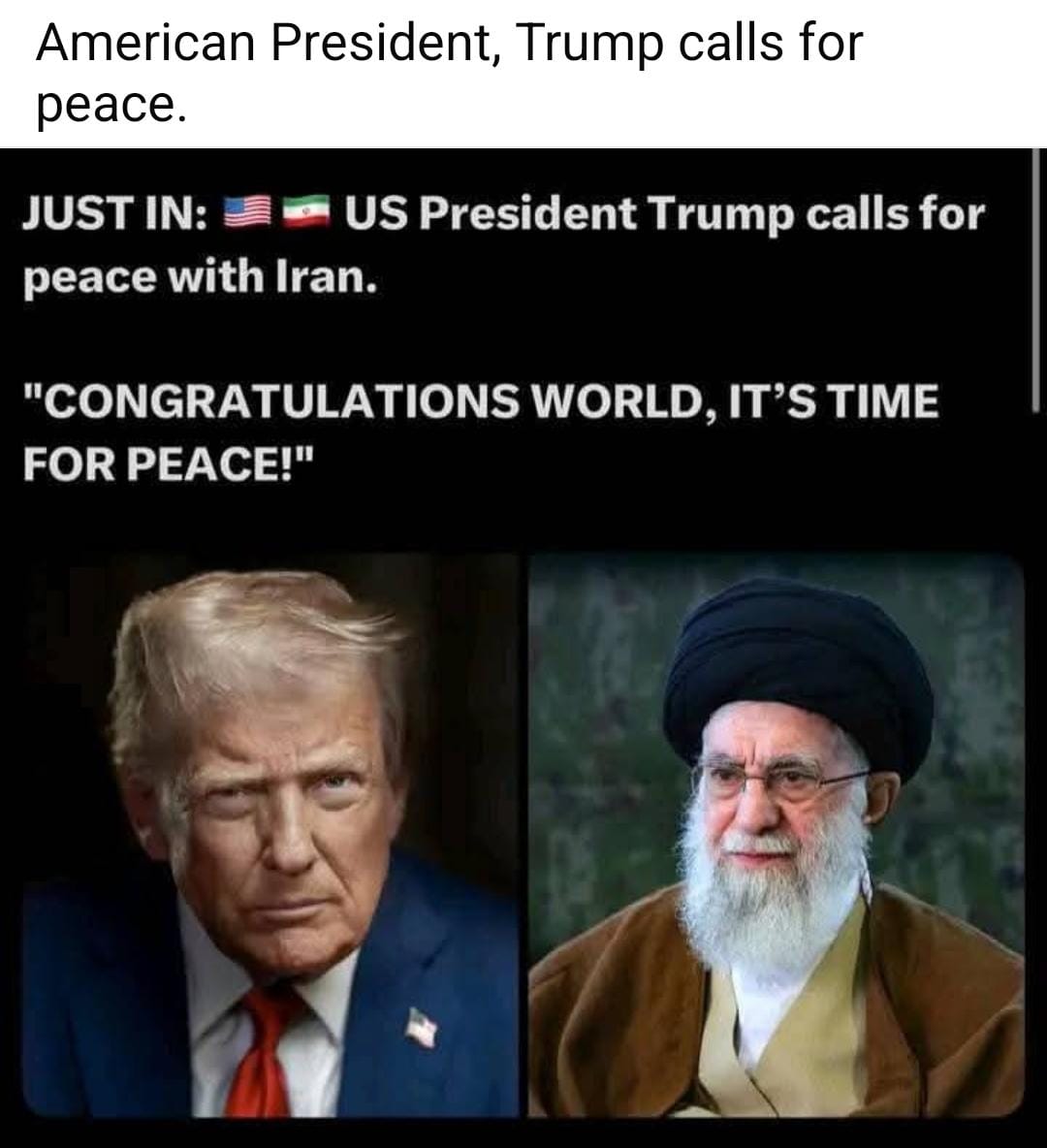 Wale S Akerele (@akerele_s) on Twitter photo So president <a href="/realDonaldTrump/">Donald J. Trump</a> can call for peace? After you destroyed them, what is going on? You have to go and bomb Isreal too, then you can call for peace. So president <a href="/realDonaldTrump/">Donald J. Trump</a> can call for peace? After you destroyed them, what is going on? You have to go and bomb Isreal too, then you can call for peace.