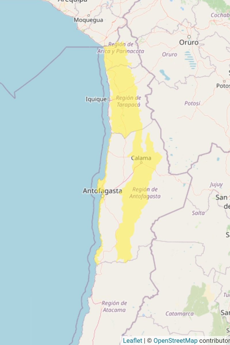 Cristóbal Reus Chêreau (@cristobalreus) on Twitter photo ⚠️ Atención Zona Norte ⚠️
🌧🌧 normales a moderadas en:
- Arica-Parinacota
- Tarapacá
- Antofagasta
Situación: Vaguada en Altura
25-26 de Junio.
🚨 Precaución 🚨
<a href="/TurkiAntof/">Turkita💚💜🌻🌅🌌🐾🎼🎶</a> <a href="/alegriagonzaa/">Alejandro Alegria 🌴</a> ⚠️ Atención Zona Norte ⚠️
🌧🌧 normales a moderadas en:
- Arica-Parinacota
- Tarapacá
- Antofagasta
Situación: Vaguada en Altura
25-26 de Junio.
🚨 Precaución 🚨
<a href="/TurkiAntof/">Turkita💚💜🌻🌅🌌🐾🎼🎶</a> <a href="/alegriagonzaa/">Alejandro Alegria 🌴</a>