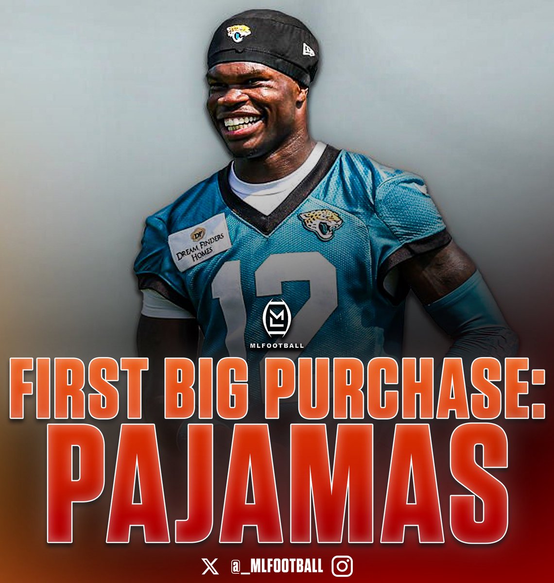 🚨NEWS: #Jaguars CB/WR Travis Hunter says his first big purchase after signing his rookie contract was buying Jaguars PAJAMAS from Amazon.

😭😭😭

Hunter signed a fully guaranteed 46.6 million dollar contract with Jacksonville — and a $30 million signing bonus upfront.