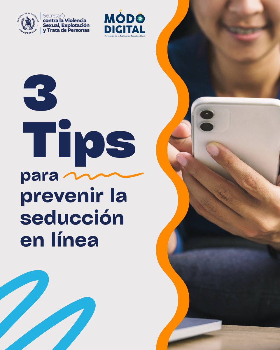 secretariasvet's tweet image. ⚠️ ¡Cuidado con la seducción en línea!
🔒 Protege tu privacidad
🙅‍♀️ No aceptes desconocidos
🚫 Bloquea y denuncia mensajes raros

#ModoDigital #PrevenciónVET #SVET #NoALaTrata #DelitosVET