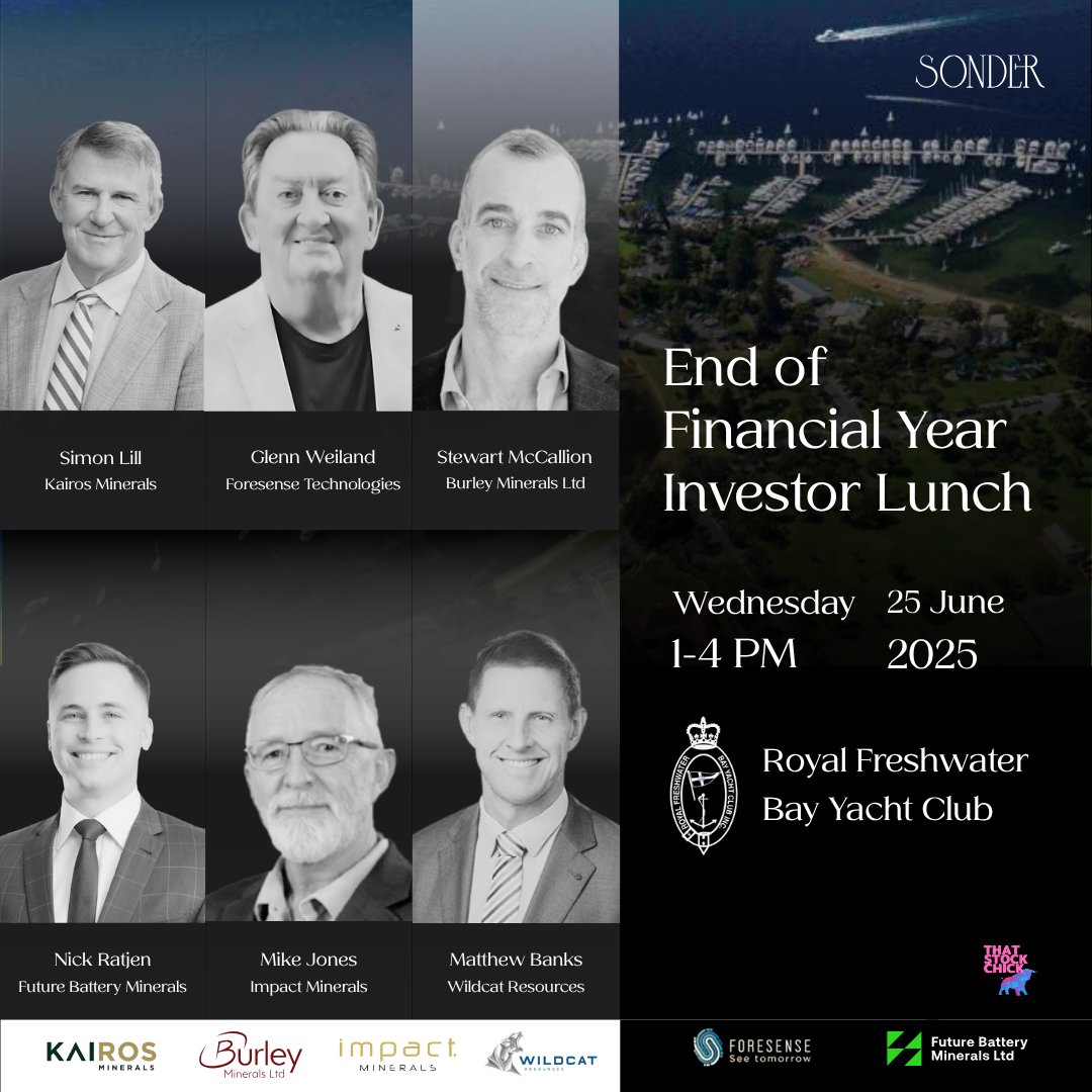 Future Battery Minerals Limited (@fbm_limited) on Twitter photo As FBM prepares for its initial drilling program at the Miriam Project, CEO and MD <a href="/Nicholasrathjen/">Nicholas Rathjen</a> will share insights into the significance and prospectivity of the company’s expanding gold portfolio with investors at an exclusive lunch hosted by <a href="/Sonder_Managemt/">Sonder Management</a> and As FBM prepares for its initial drilling program at the Miriam Project, CEO and MD <a href="/Nicholasrathjen/">Nicholas Rathjen</a> will share insights into the significance and prospectivity of the company’s expanding gold portfolio with investors at an exclusive lunch hosted by <a href="/Sonder_Managemt/">Sonder Management</a> and
