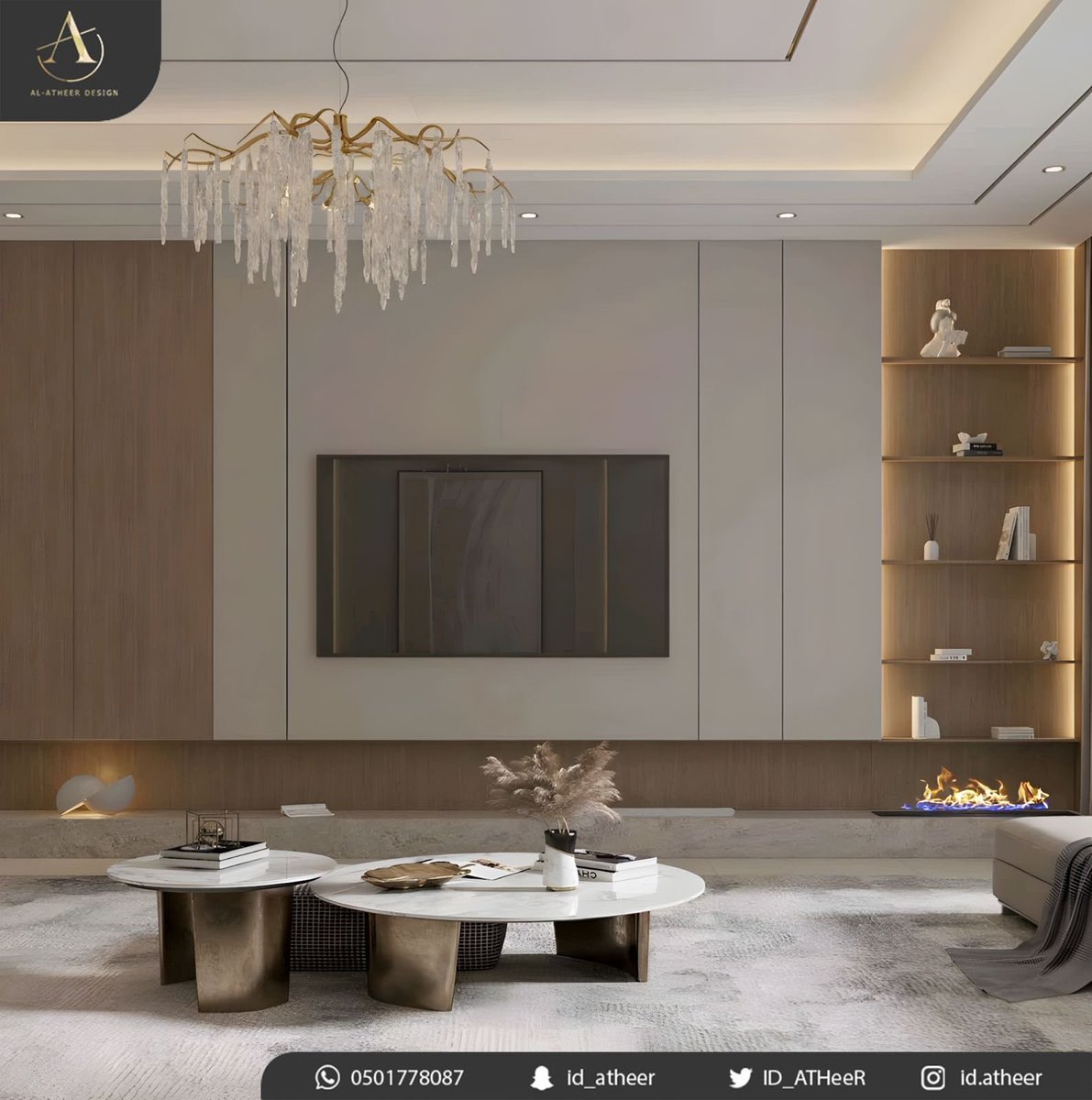 من أعمالنا في التصميم الداخلي 🤩✨.