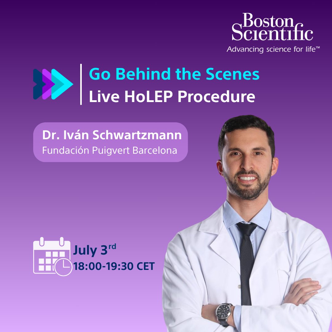 Boston Scientific EMEA - Urology (@bscemea_urology) on Twitter photo This is your opportunity to experience a #HoLEP procedure LIVE with Dr <a href="/ISchwartzmann/">IvƔn Schwartzmann</a>, streamed directly from Barcelona.
See how SmartGlasses transform the surgical experience with real-time visualisation and control.
Secure your place today: bit.ly/45Bz0zt
#BSCEMEA This is your opportunity to experience a #HoLEP procedure LIVE with Dr <a href="/ISchwartzmann/">IvƔn Schwartzmann</a>, streamed directly from Barcelona.
See how SmartGlasses transform the surgical experience with real-time visualisation and control.
Secure your place today: bit.ly/45Bz0zt
#BSCEMEA