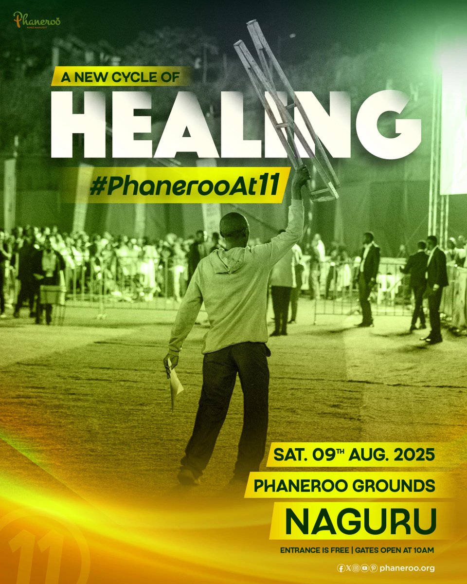Phanerookampala's tweet photo. A New Cycle Of Healing

🎉 Phaneroo 11th Anniversary | Saturday 9th August 2025 | Phaneroo Grounds, NAGURU | Free Entry

#PhanerooAt11
#Bring20 https://t.co/MICpbFBKcW