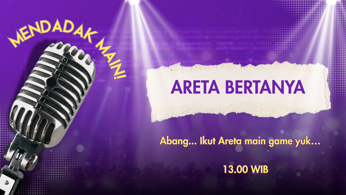 ⠀⠀

⠀⠀ 🎤 𝙈𝙀𝙉𝘿𝘼𝘿𝘼𝙆 𝘿𝘼𝙉𝙂𝘿𝙐𝙏… 𝙂𝙊𝙔𝘼𝙉𝙂 𝙉𝙔𝘼𝙏𝘼, 𝙎𝘼𝙒𝙀𝙍𝘼𝙉 𝙍𝘼𝙈𝘼𝙄! 💸

⠀⠀💃  Areta
      🎶 Areta Bertanya
⠀⠀🗓️ June 24, 2025
⠀⠀⏰ 13.00 WIB

📢 𝘕𝘪𝘢𝘵 𝘫𝘰𝘨𝘦𝘵? 𝘙𝘦𝘱𝘰𝘴𝘵 𝘥𝘢𝘯 𝘢𝘫𝘢𝘬 𝘨𝘦𝘯𝘬𝘮𝘶 𝘪𝘬𝘶𝘵 𝘨𝘰𝘺𝘢𝘯𝘨! 🪩

⠀⠀