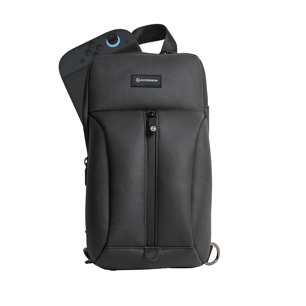 Wario64's tweet photo. Hyperkin “Bolt” Sling Bag for Nintendo Switch 2 Compact Travel Crossbody Case up for preorder on Amazon ($29.99) https://t.co/foE8mbHJfZ #ad https://t.co/p0NuJ1mfBN