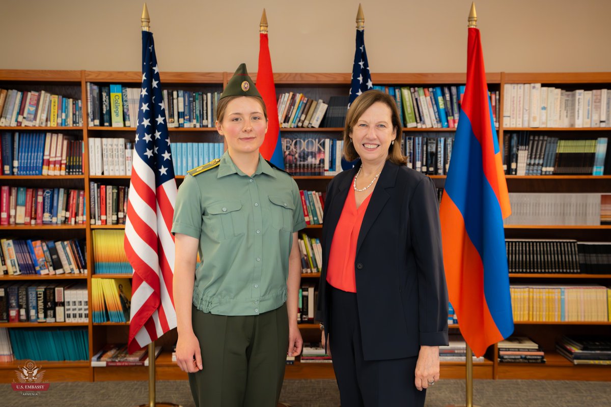 US Embassy, Armenia (@usembarmenia) on Twitter photo Congratulations to Yana Simonyan on her acceptance to <a href="/WestPoint_USMA/">U.S. Military Academy at West Point</a>, Class of 2029! Yana will be the first female Armenian cadet to attend West Point.
Her enrollment in this prestigious institution is a testament to her exceptional abilities and the growing partnership between Congratulations to Yana Simonyan on her acceptance to <a href="/WestPoint_USMA/">U.S. Military Academy at West Point</a>, Class of 2029! Yana will be the first female Armenian cadet to attend West Point.
Her enrollment in this prestigious institution is a testament to her exceptional abilities and the growing partnership between